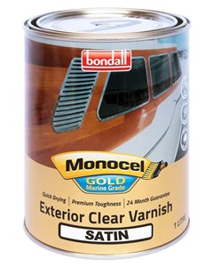 MONOCEL GOLD CLEAR VARNISH  SATIN 1 LITRE