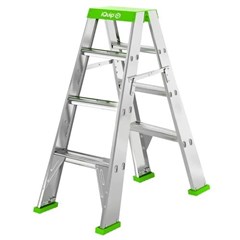 IQUIP DOUBLE SIDED LADDER 170KG RATED 4 STEP 1200MM